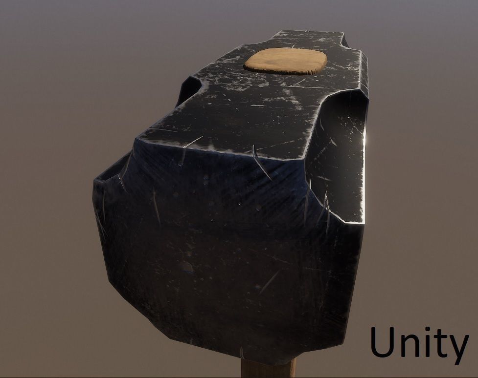 Sledgehammer game-ready 3d model hammer Low-poly 3D model_5