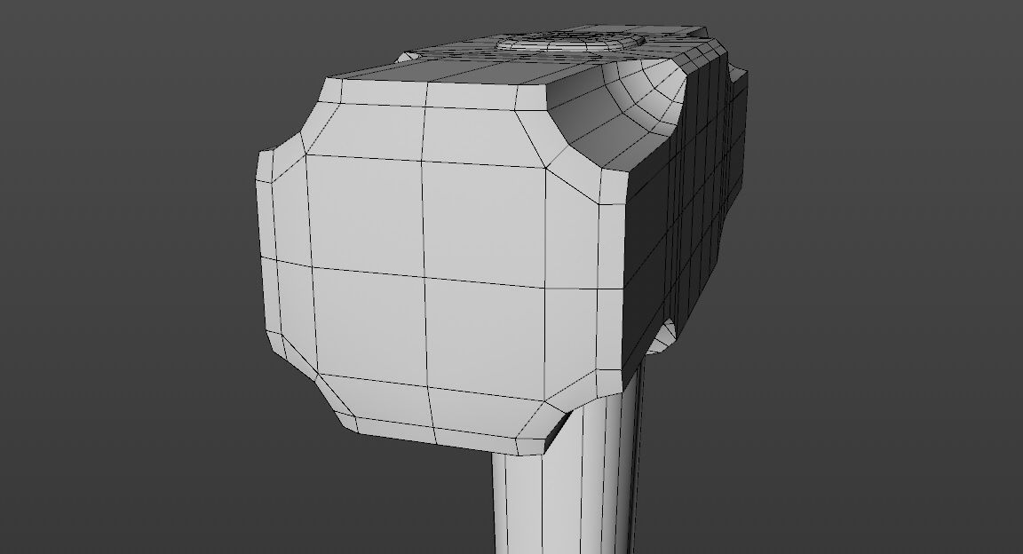 Sledgehammer game-ready 3d model hammer Low-poly 3D model_8