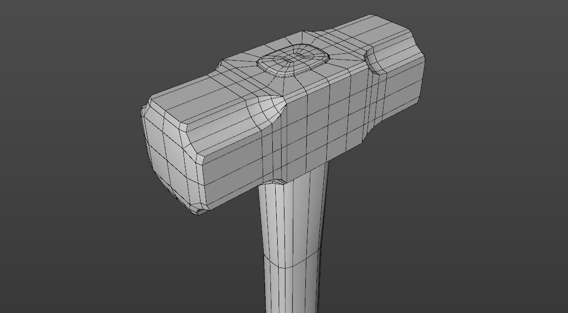 Sledgehammer game-ready 3d model hammer Low-poly 3D model_7