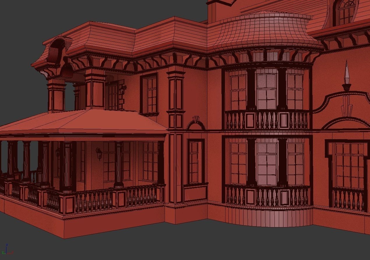 House 3D model mansion 3D model_10