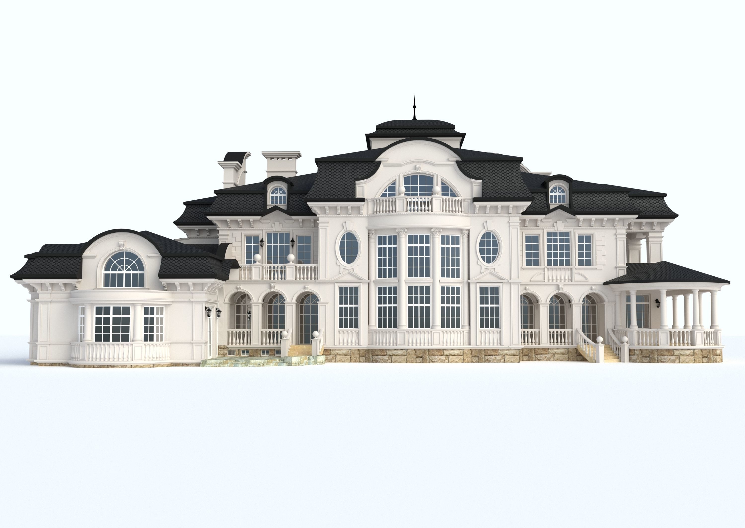 House 3D model mansion 3D model_4