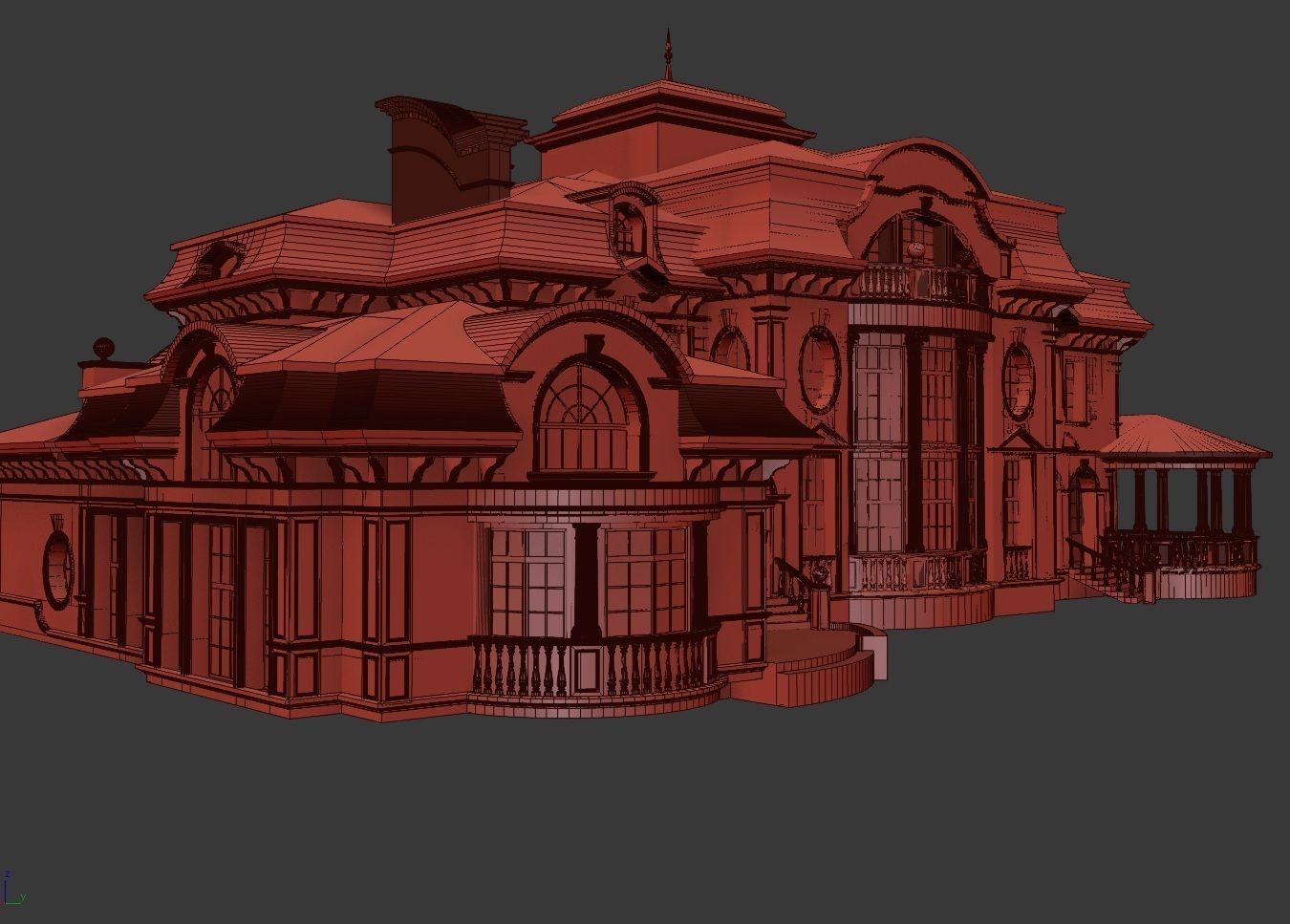 House 3D model mansion 3D model_29