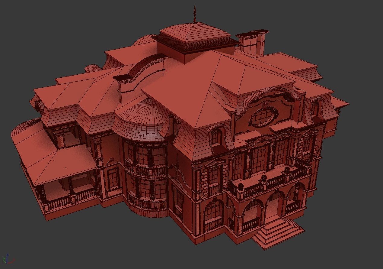 House 3D model mansion 3D model_20