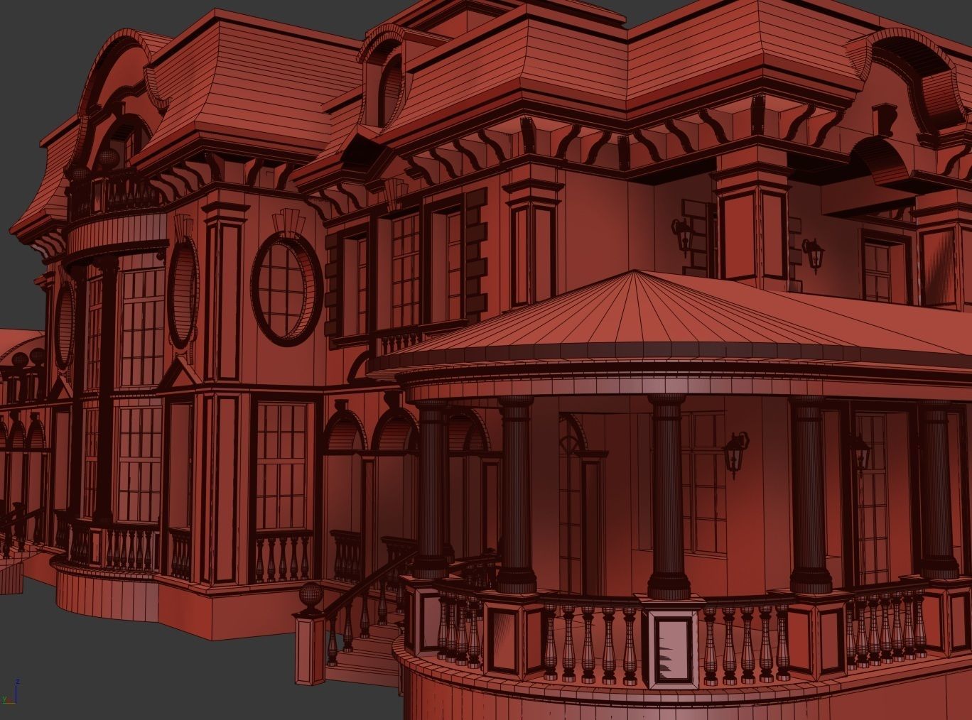 House 3D model mansion 3D model_13
