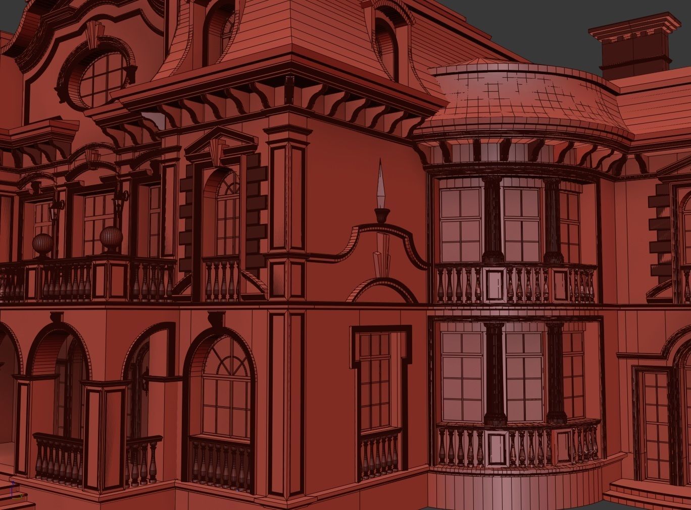 House 3D model mansion 3D model_6