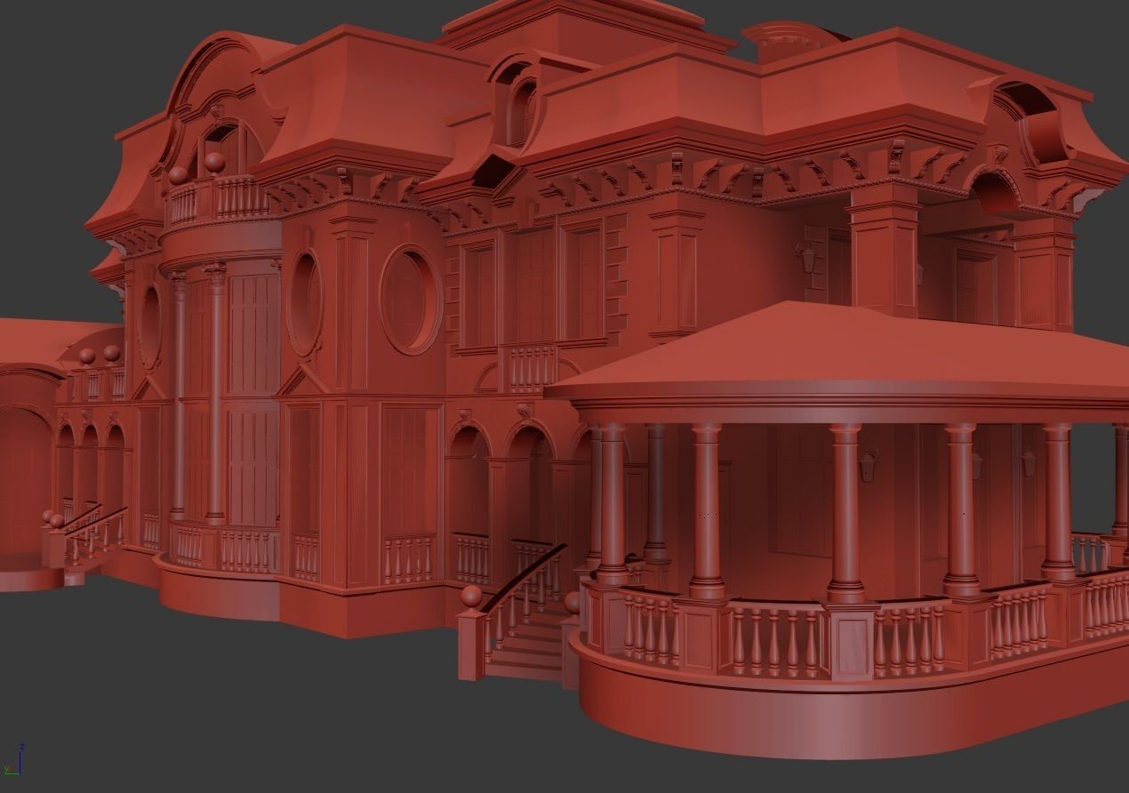 House 3D model mansion 3D model_12