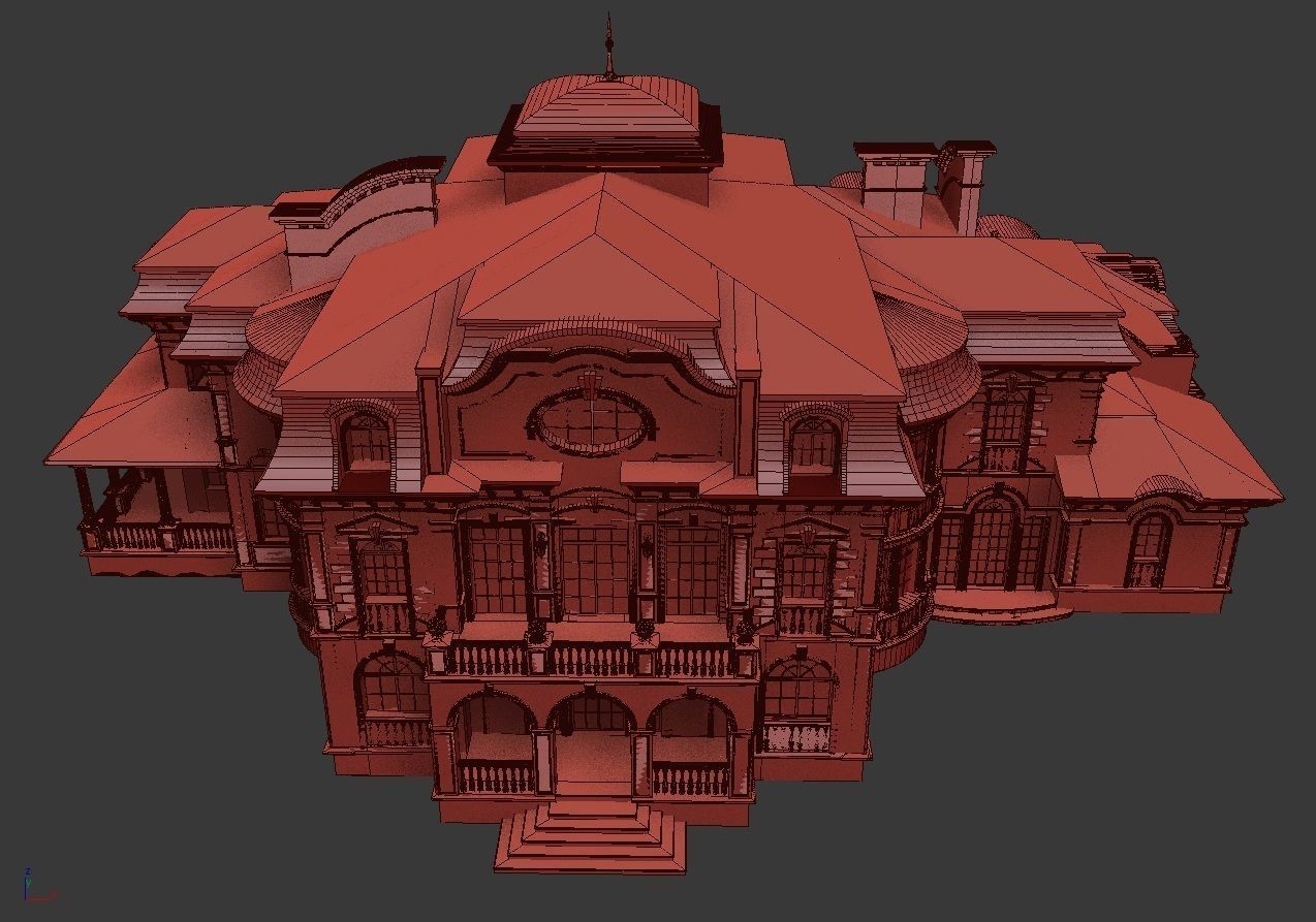 House 3D model mansion 3D model_19