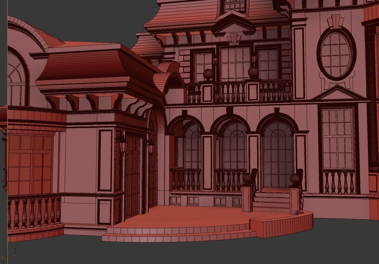 House 3D model mansion 3D model_23