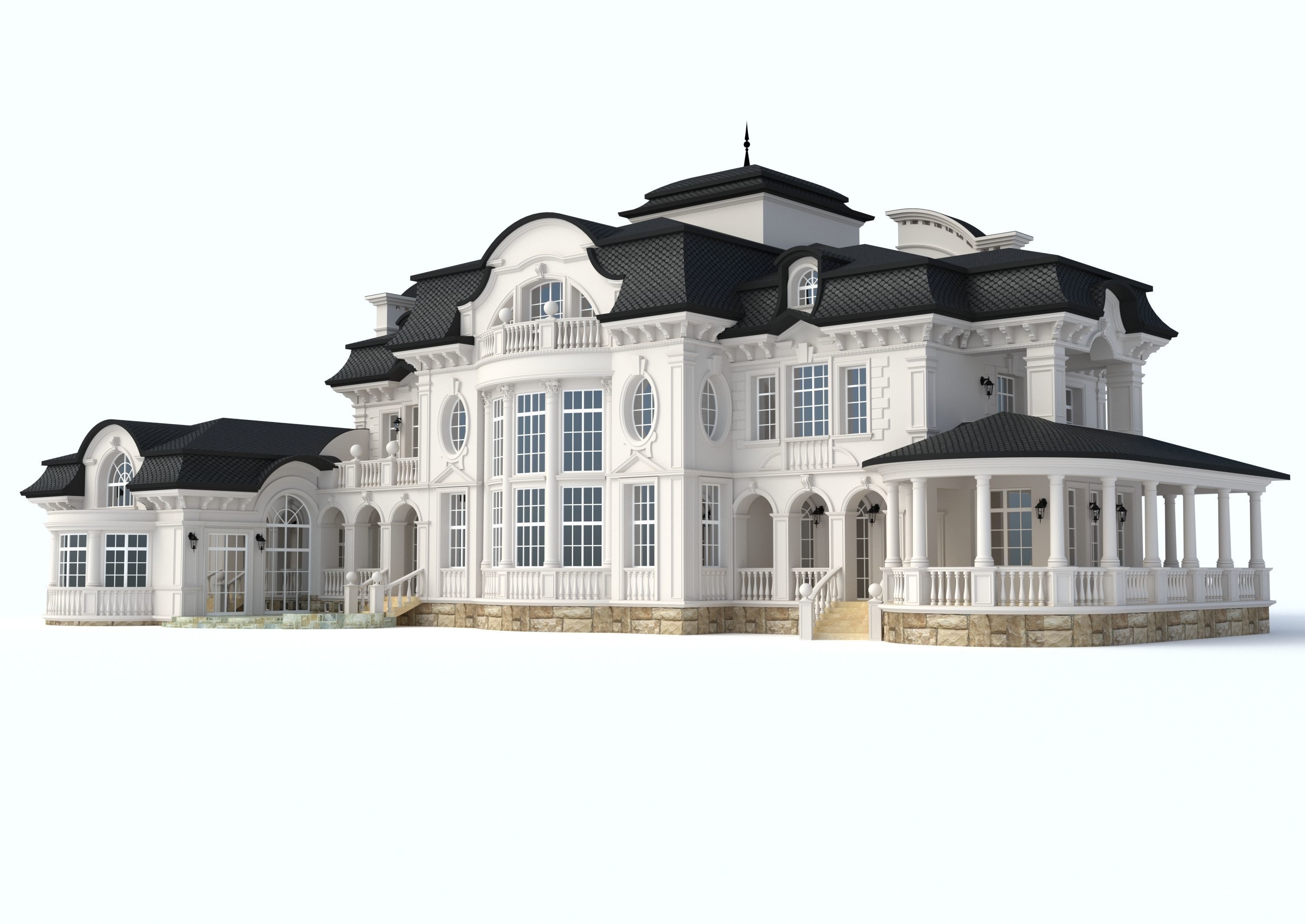 House 3D model mansion 3D model_3