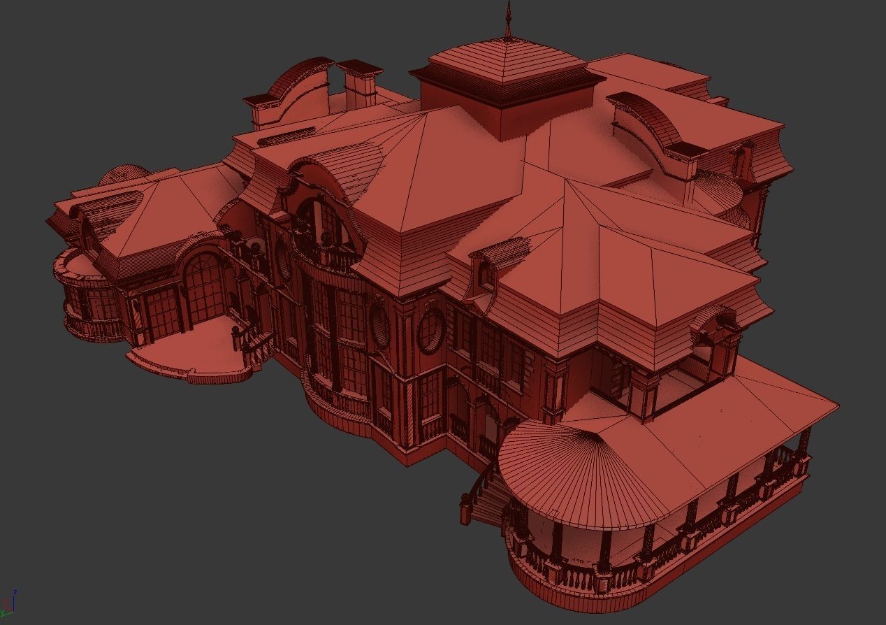 House 3D model mansion 3D model_21