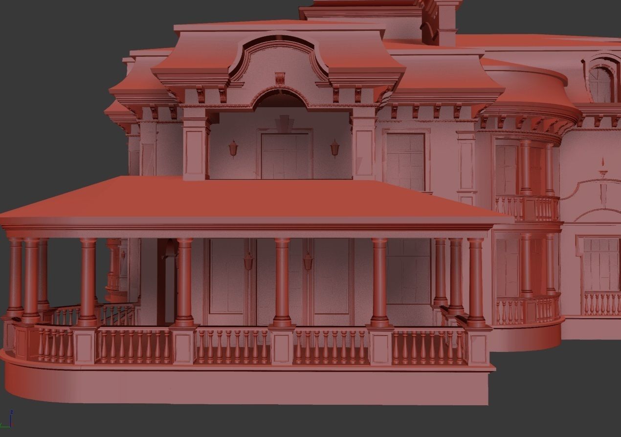 House 3D model mansion 3D model_11