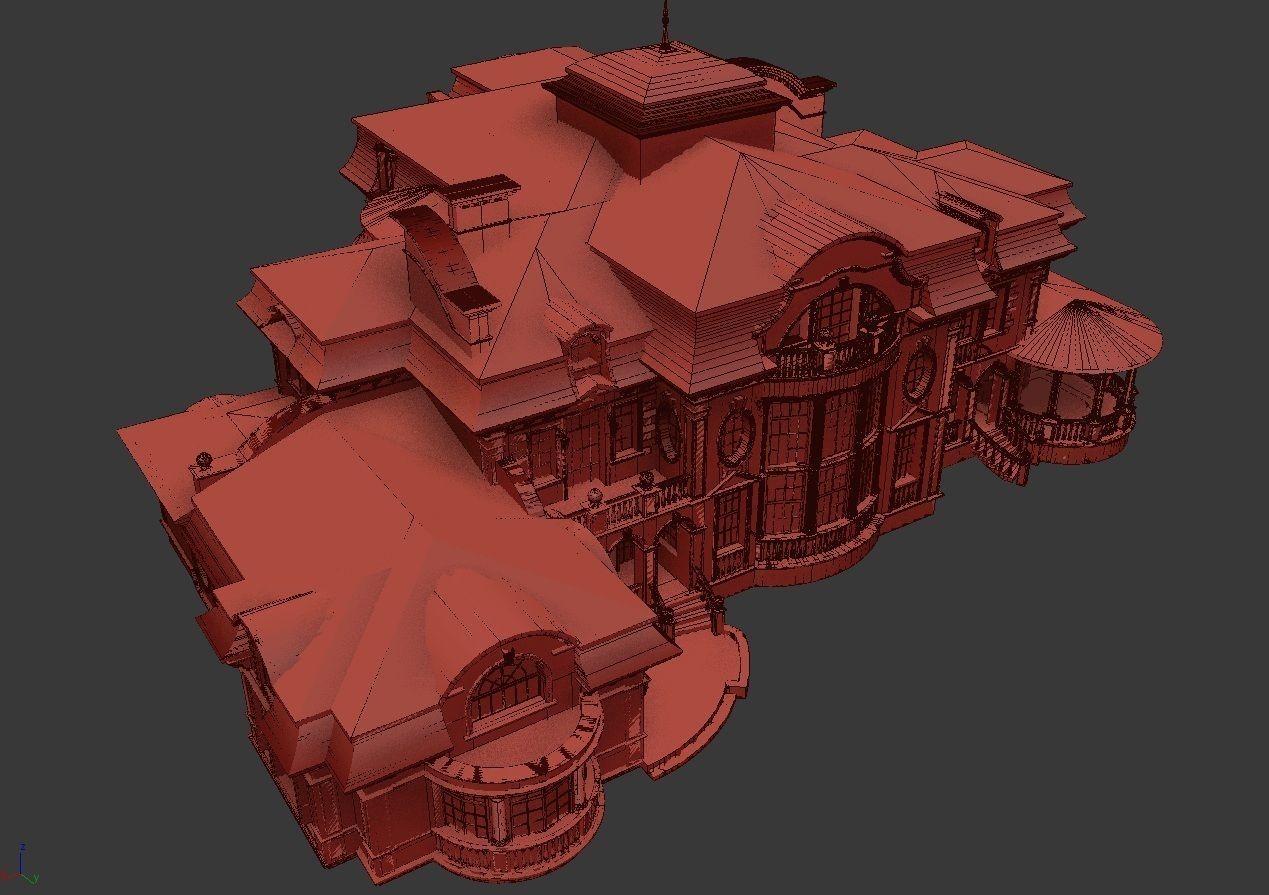 House 3D model mansion 3D model_18