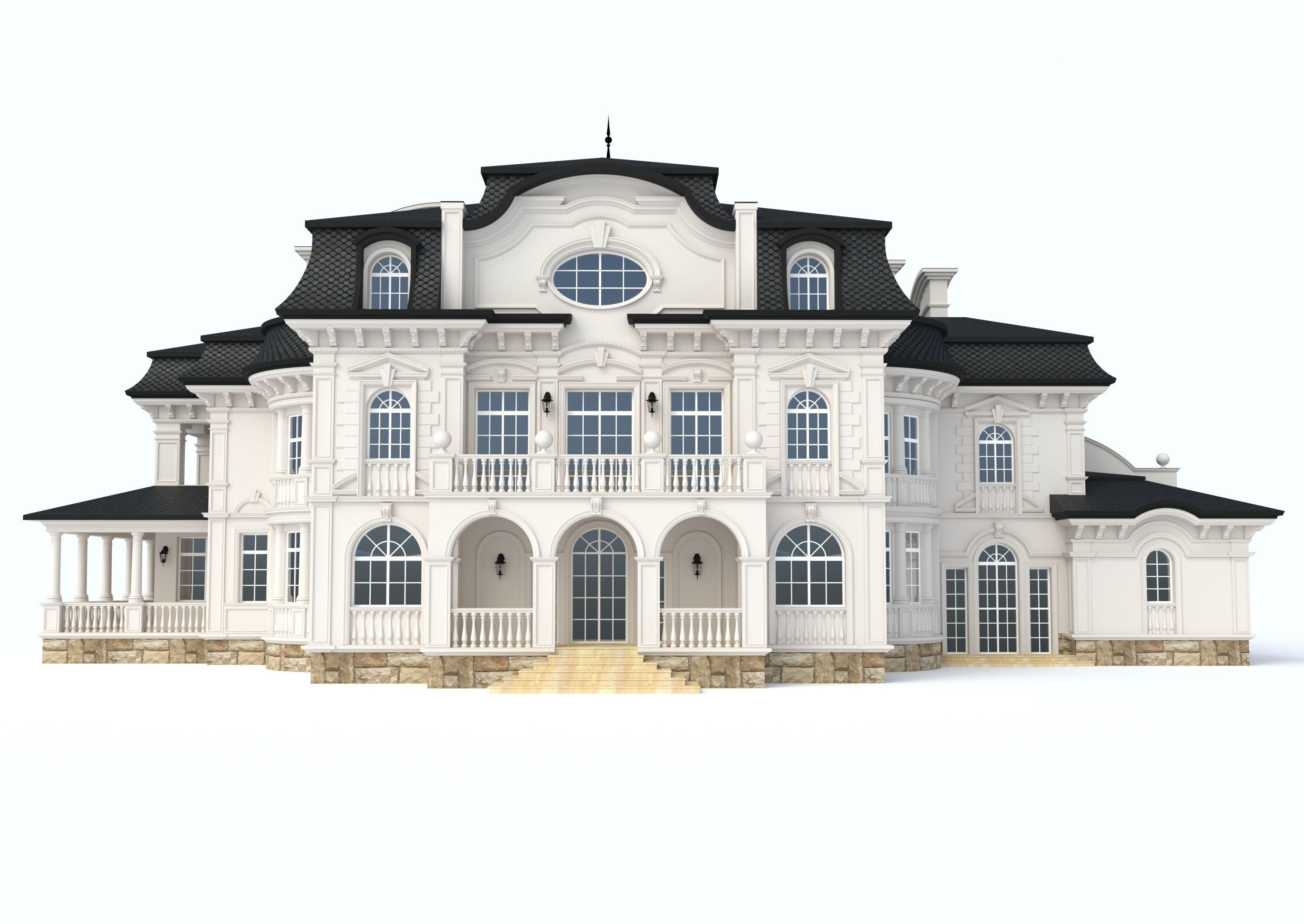 House 3D model mansion 3D model_2