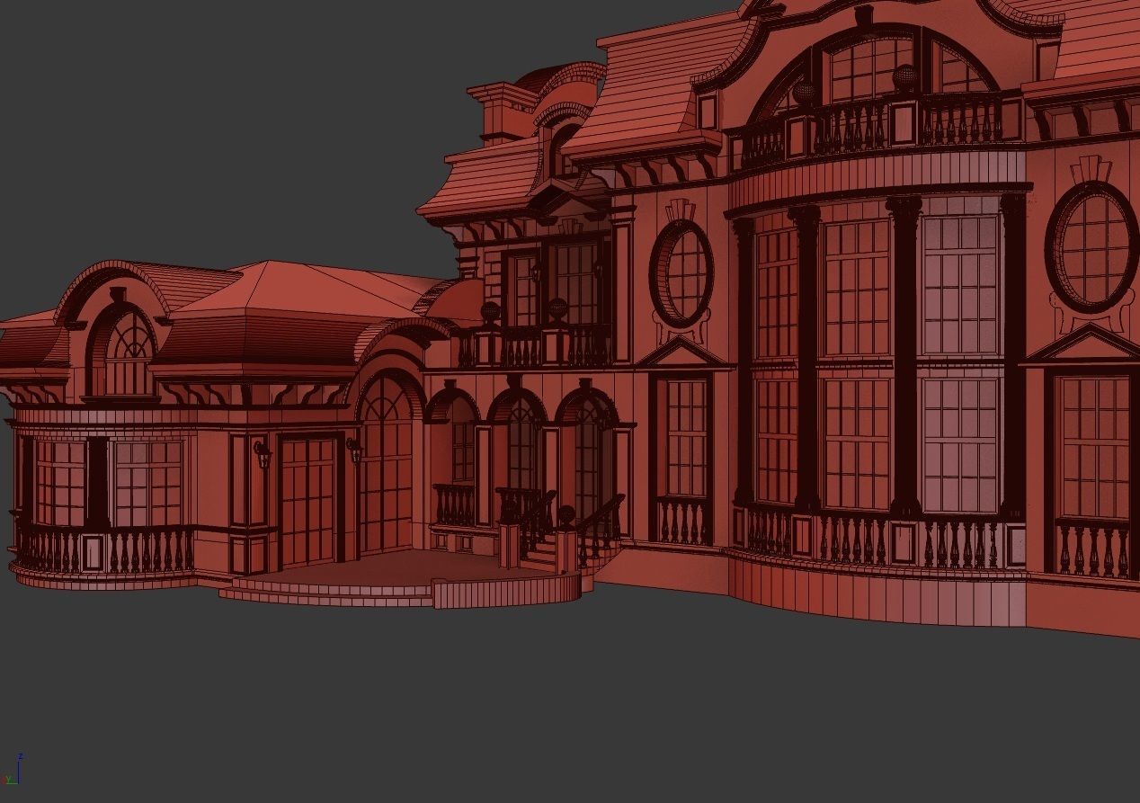 House 3D model mansion 3D model_15