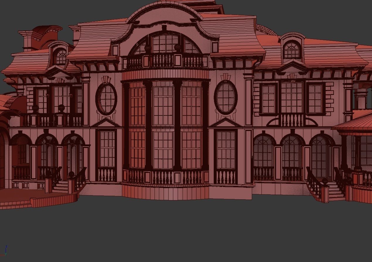 House 3D model mansion 3D model_16