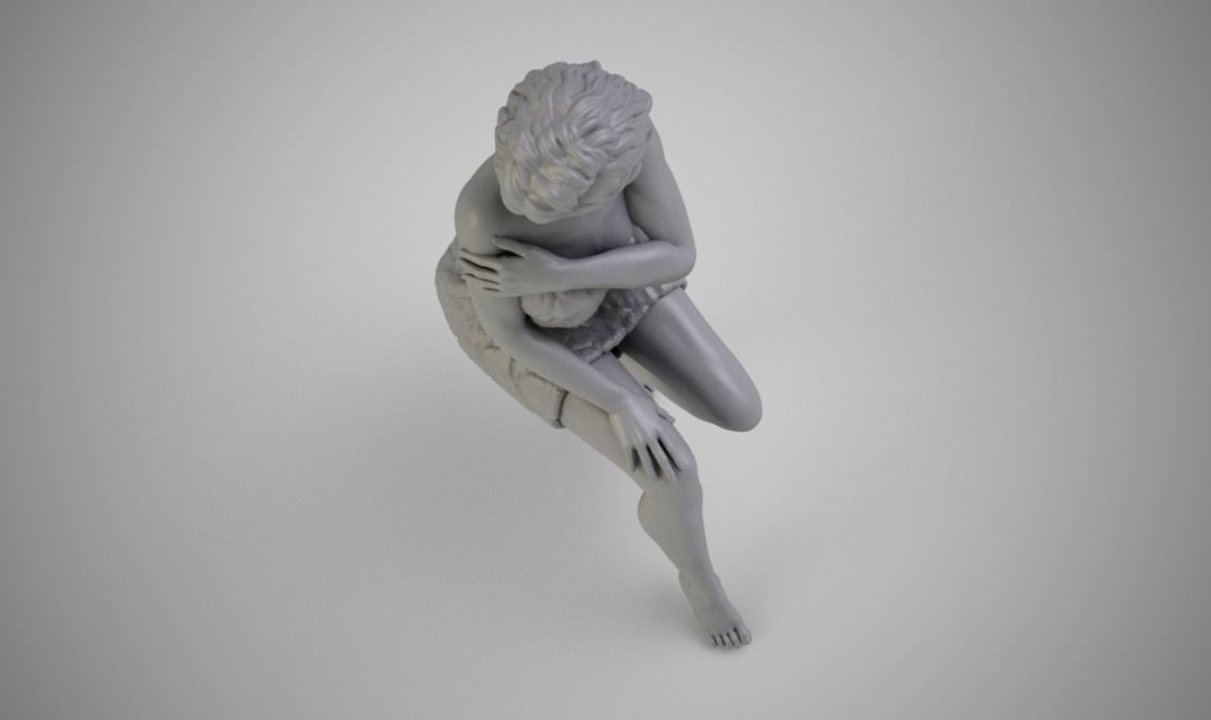 Woman in Towel 3D print model_3