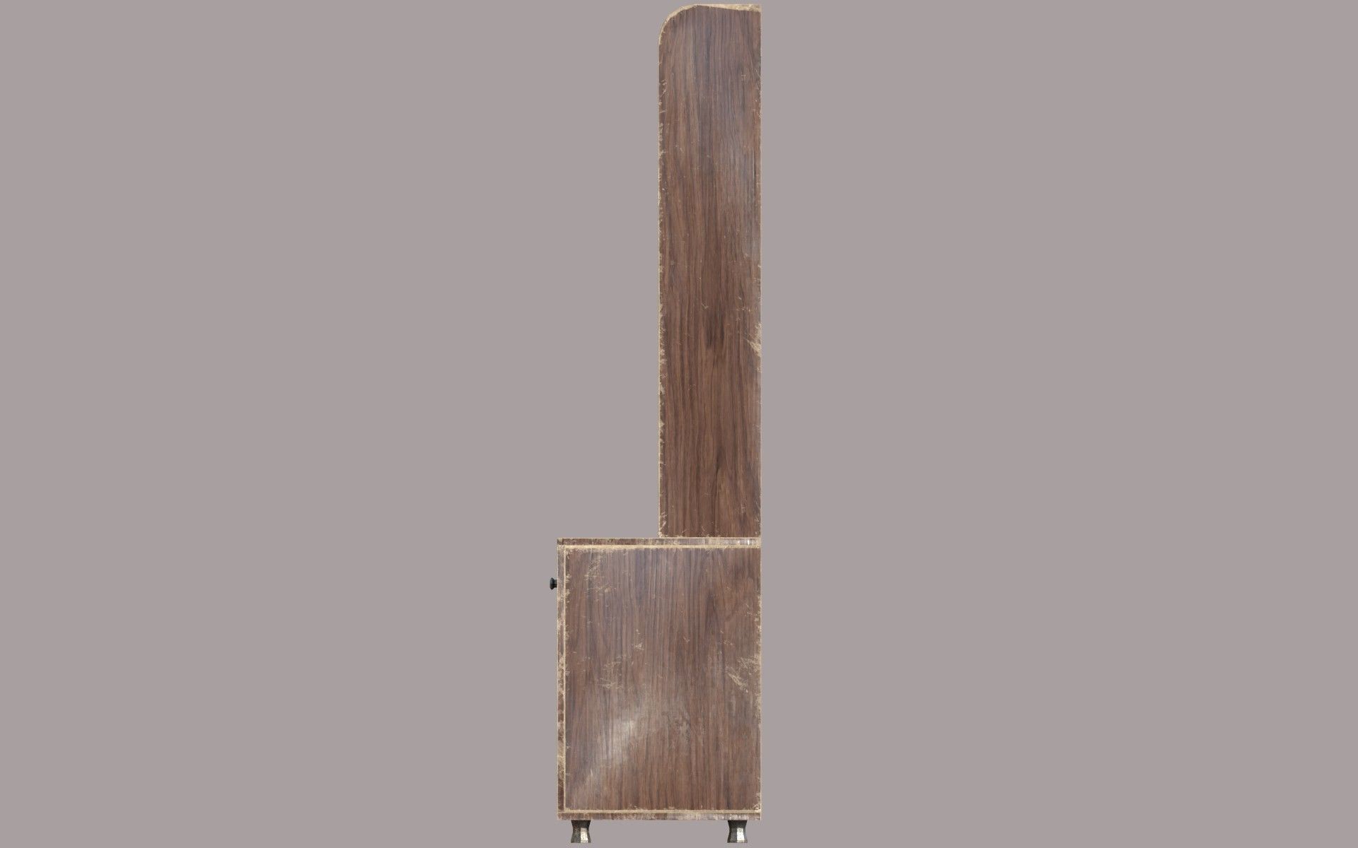 Old and Dirty Wooden Cabinet Low-poly 3D model_3