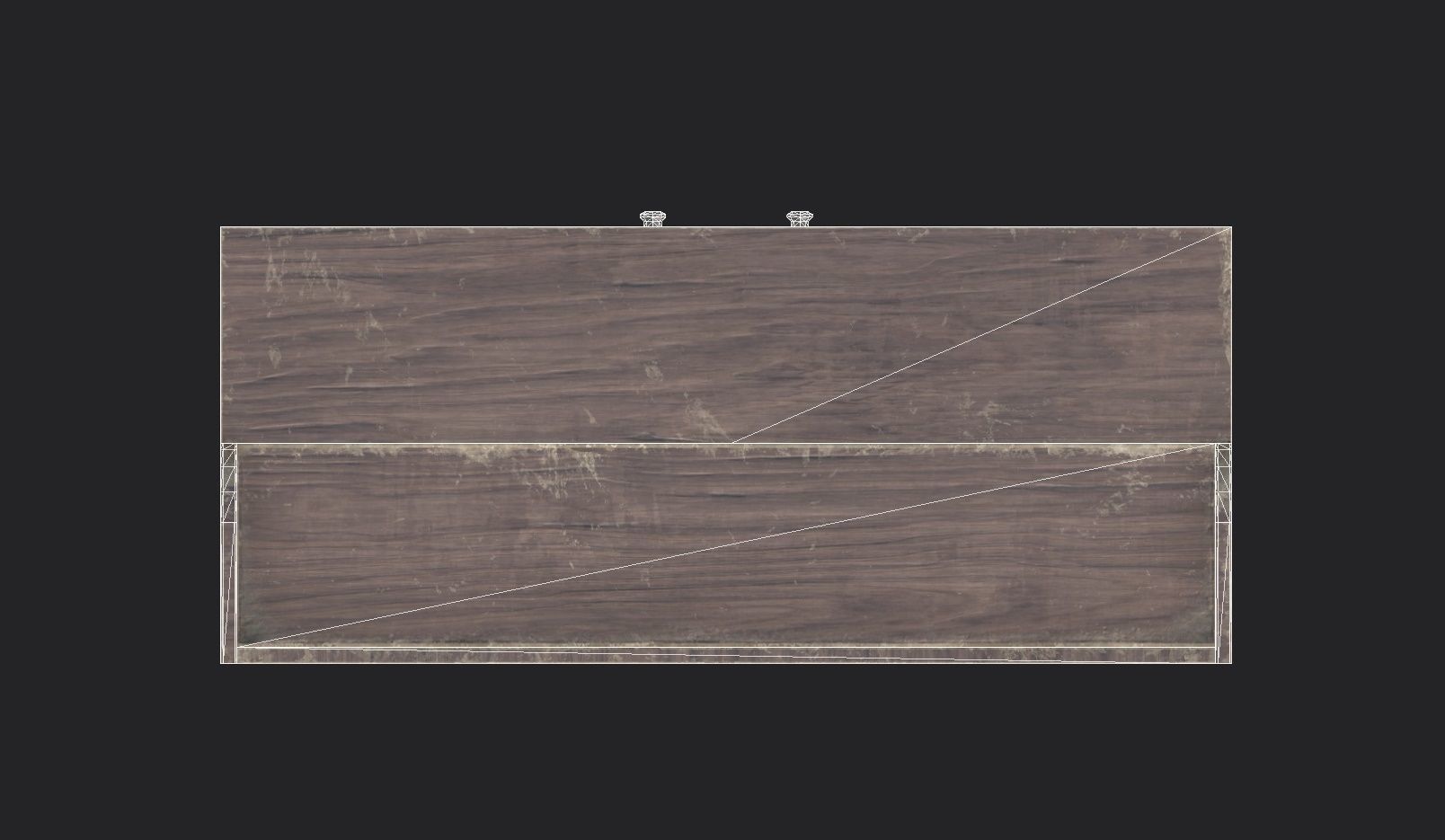 Old and Dirty Wooden Cabinet Low-poly 3D model_16