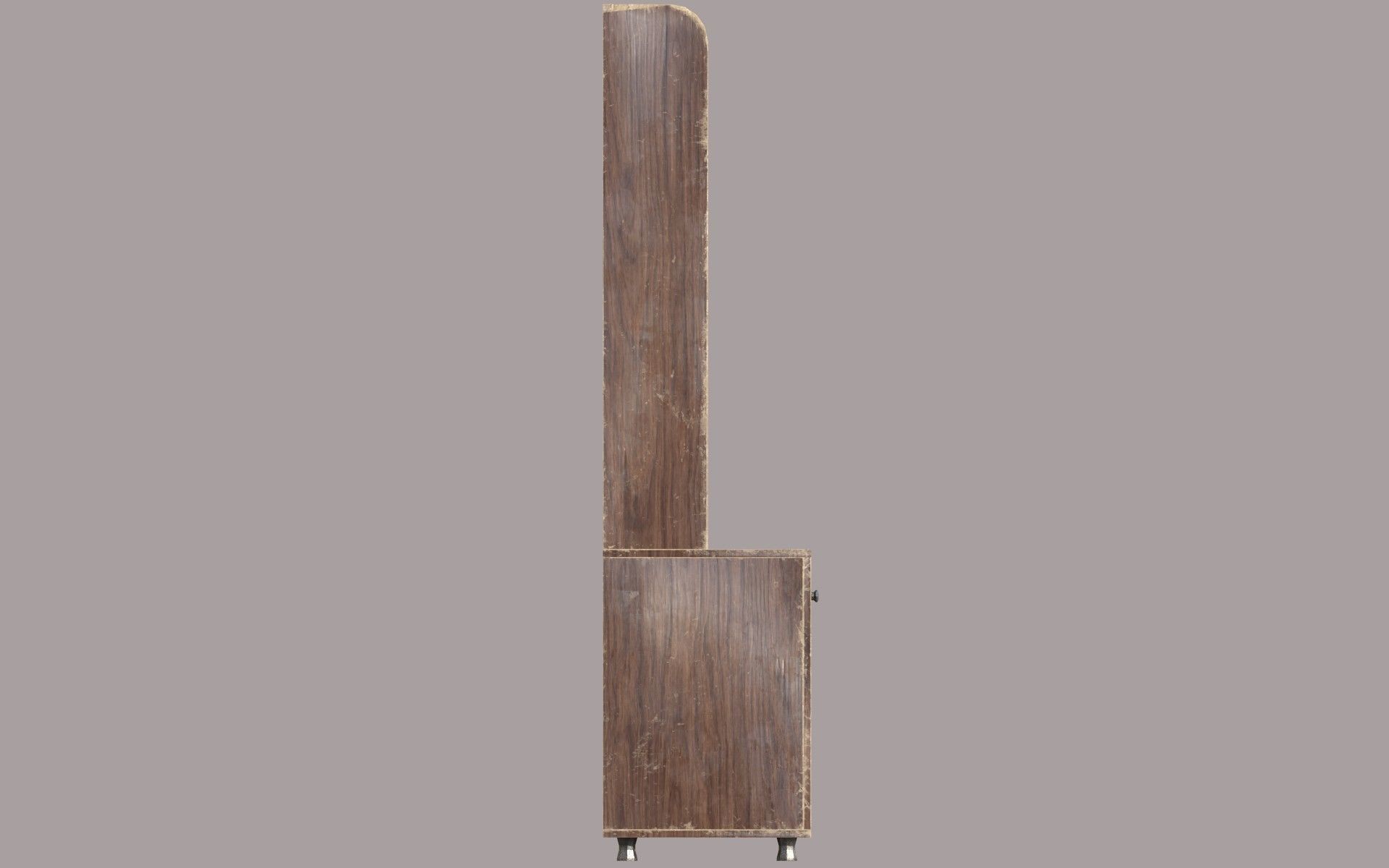 Old and Dirty Wooden Cabinet Low-poly 3D model_5