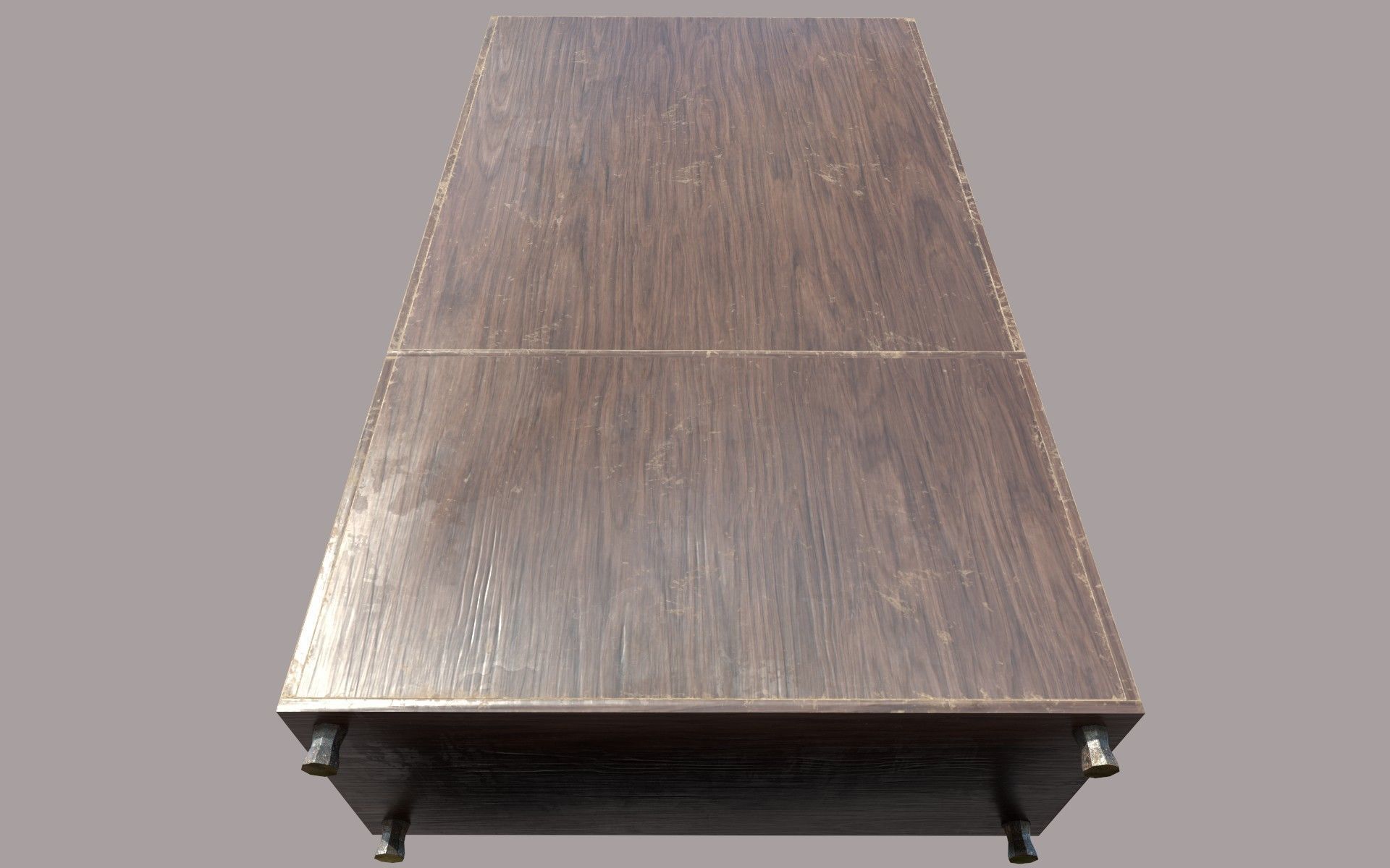 Old and Dirty Wooden Cabinet Low-poly 3D model_10