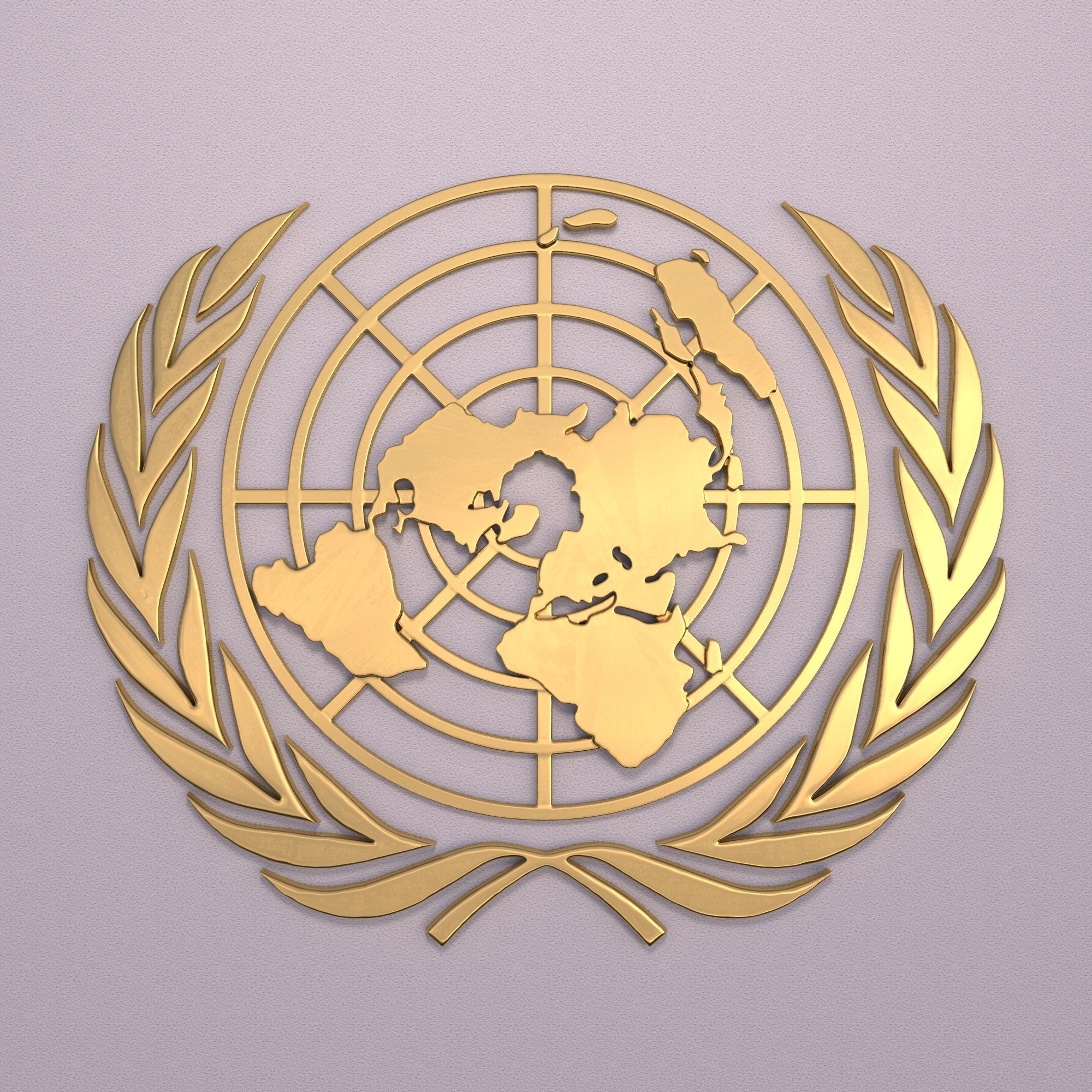 United Nations Logo 3D model_2