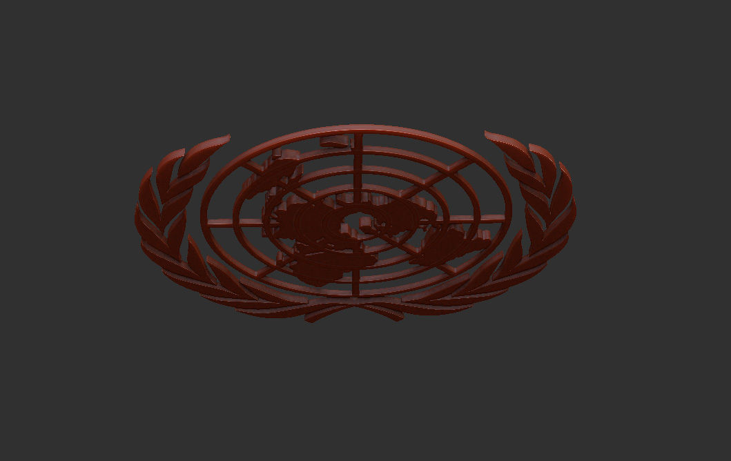 United Nations Logo 3D model_11