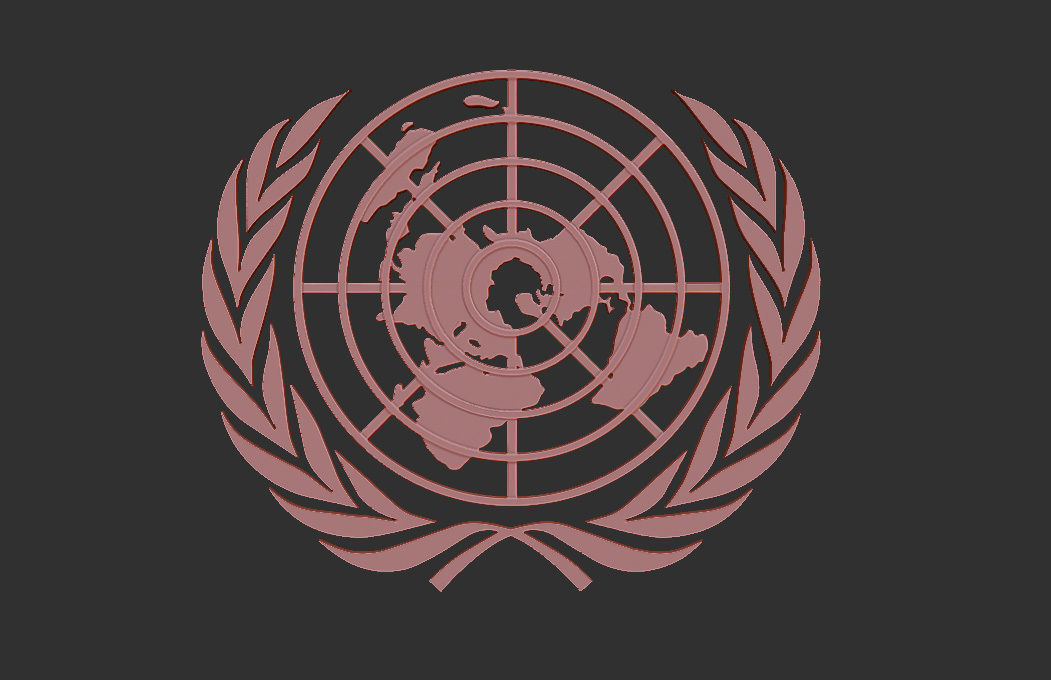 United Nations Logo 3D model_10