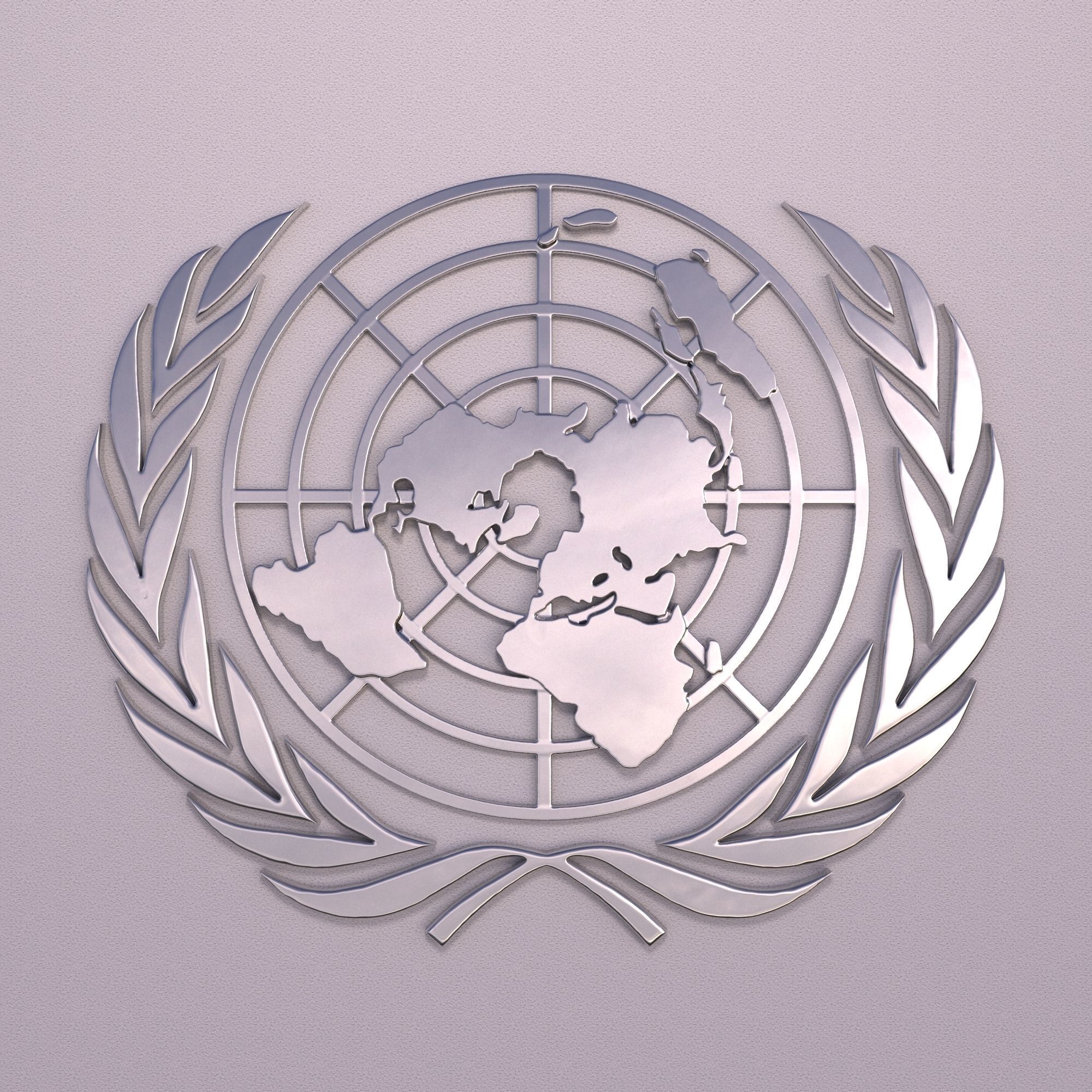 United Nations Logo 3D model_1