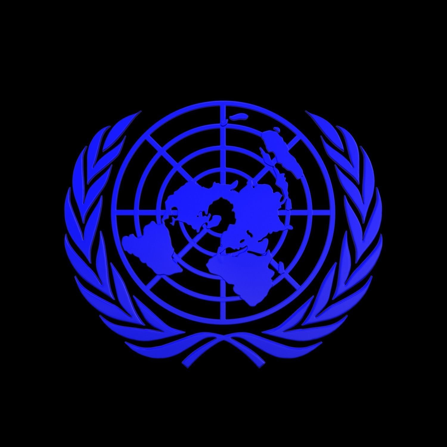United Nations Logo 3D model_5