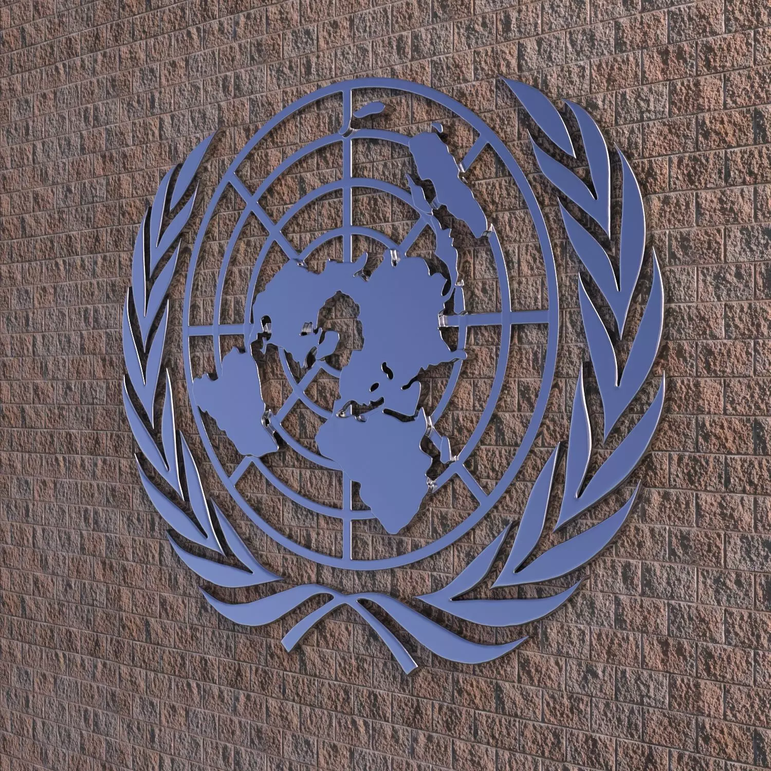 United Nations Logo 3D model_0