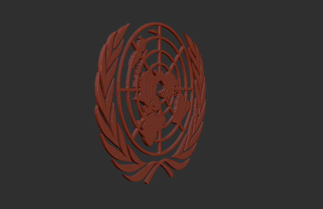 United Nations Logo 3D model_9