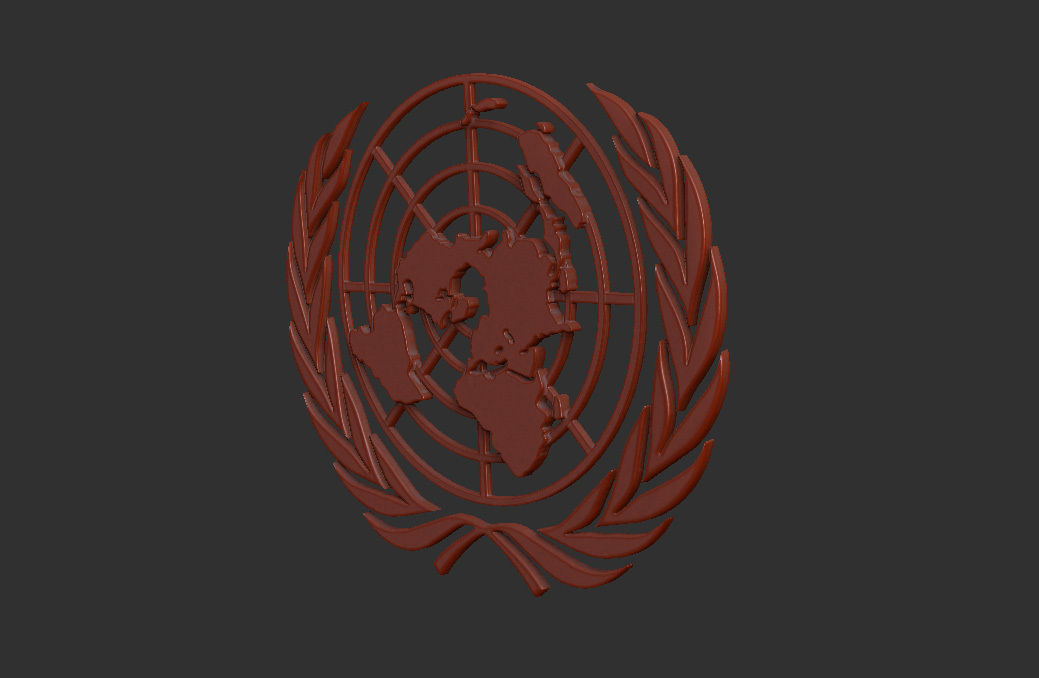United Nations Logo 3D model_7