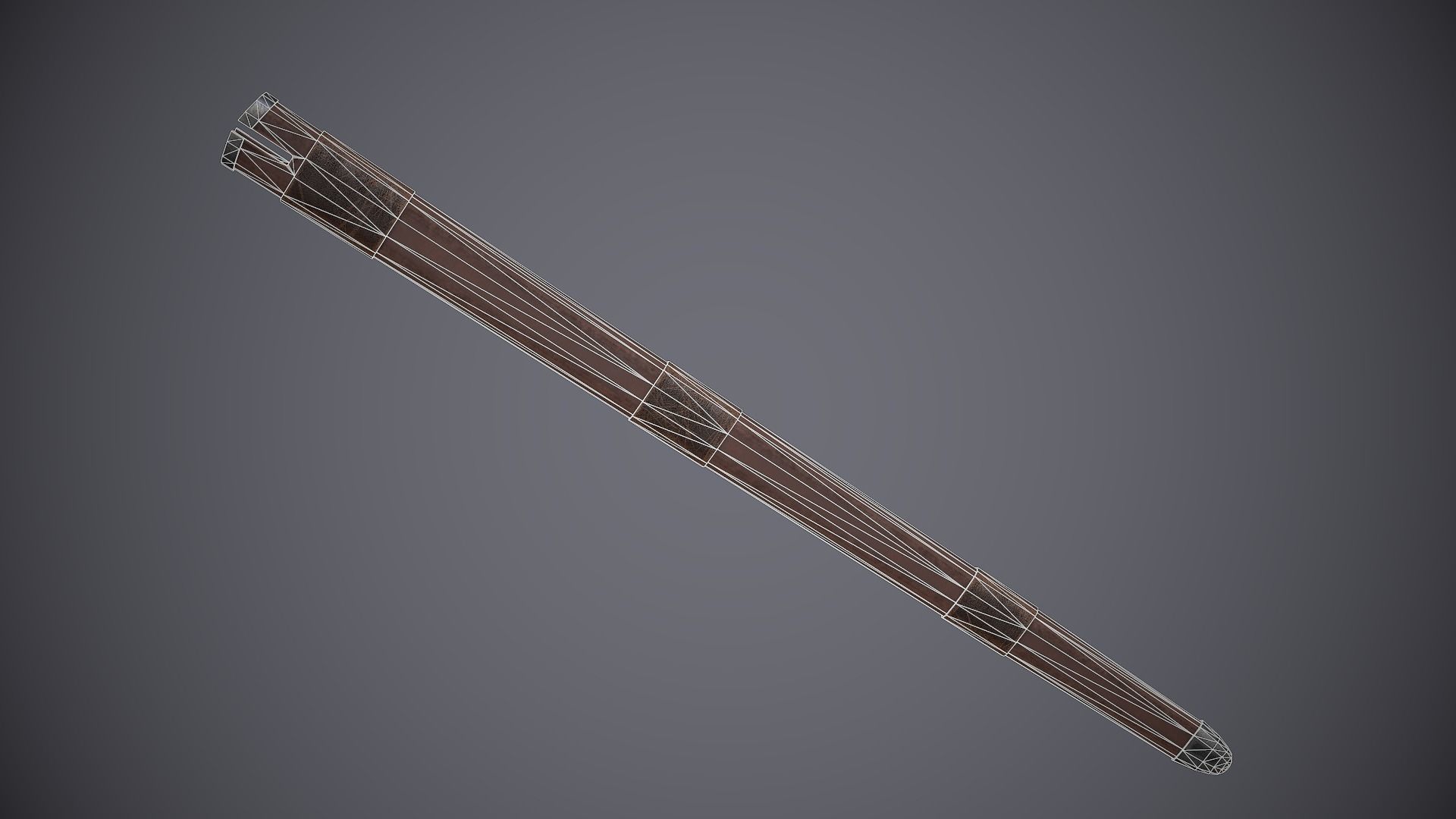 Claymore sword Low-poly 3D model_11