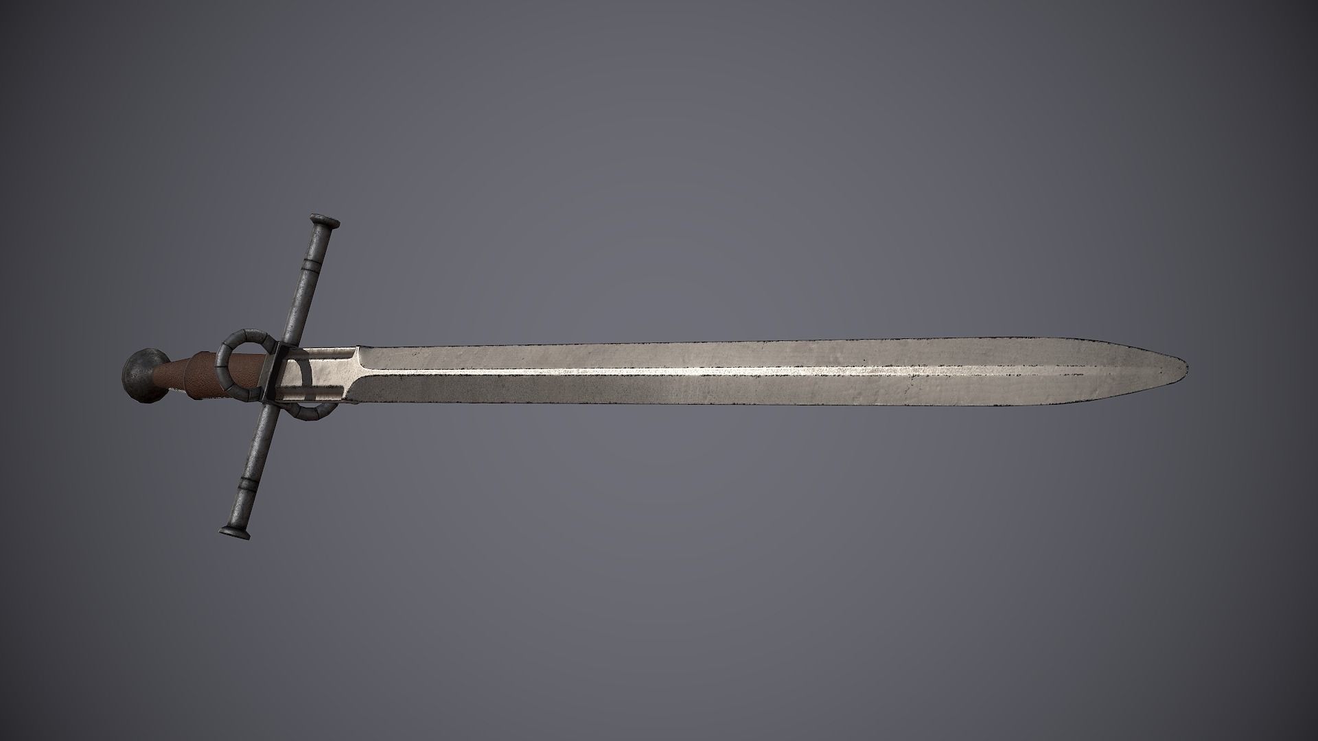 Espadon sword Low-poly 3D model_10