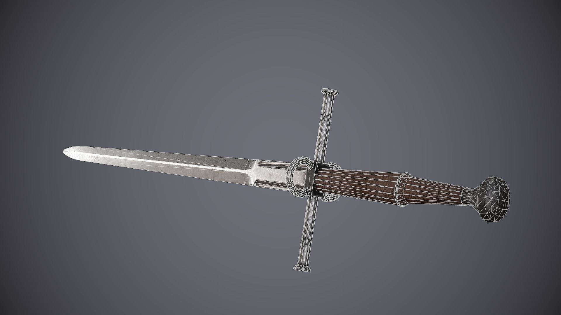 Espadon sword Low-poly 3D model_9