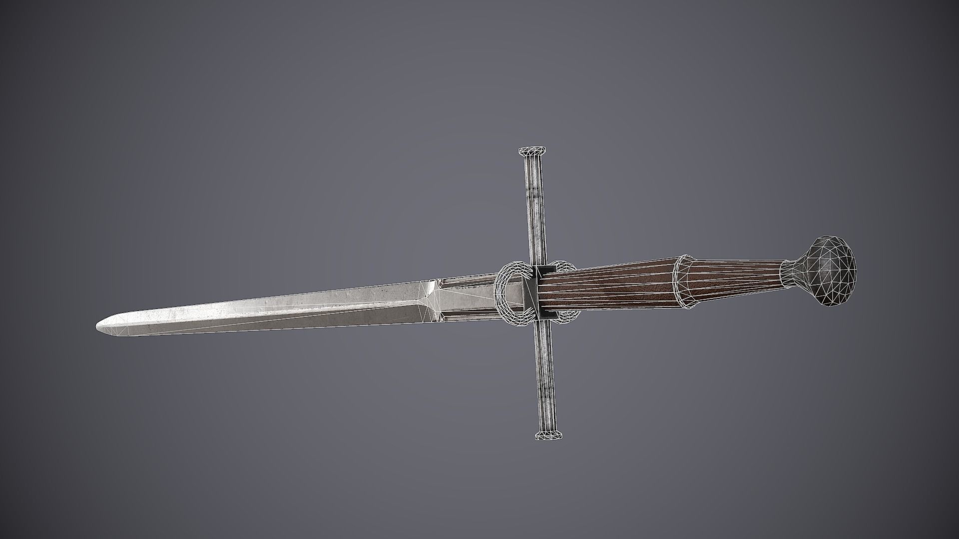 Espadon sword Low-poly 3D model_7