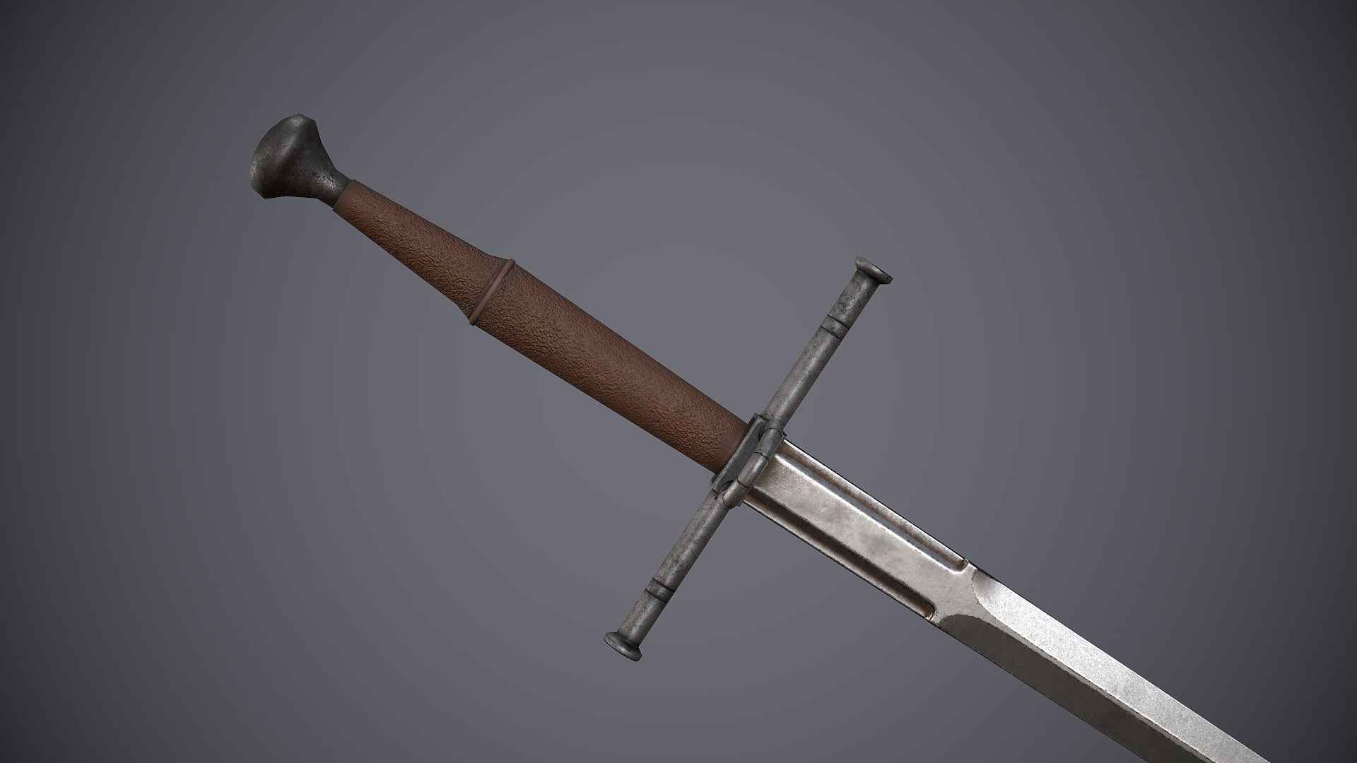 Espadon sword Low-poly 3D model_2