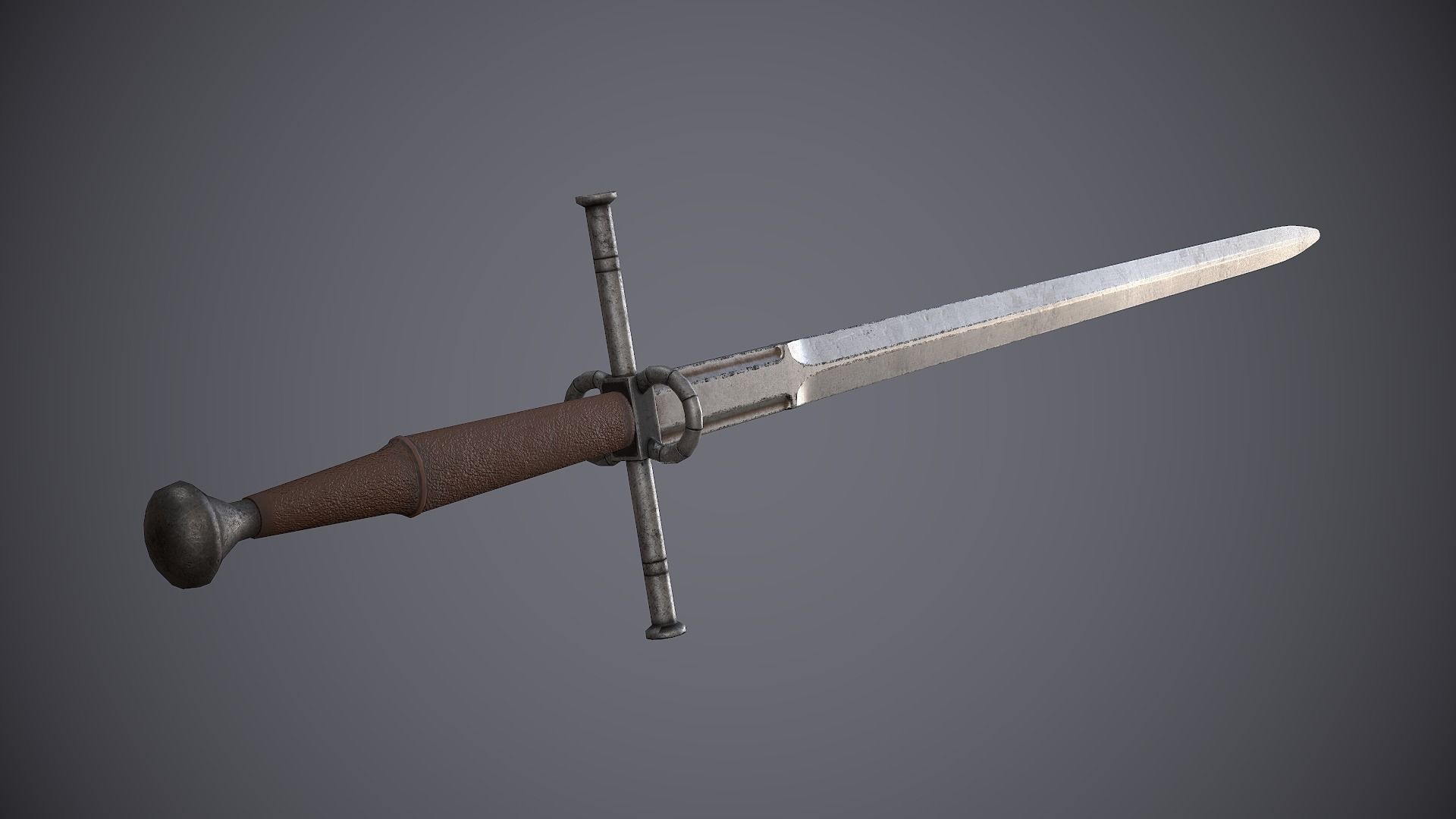 Espadon sword Low-poly 3D model_4