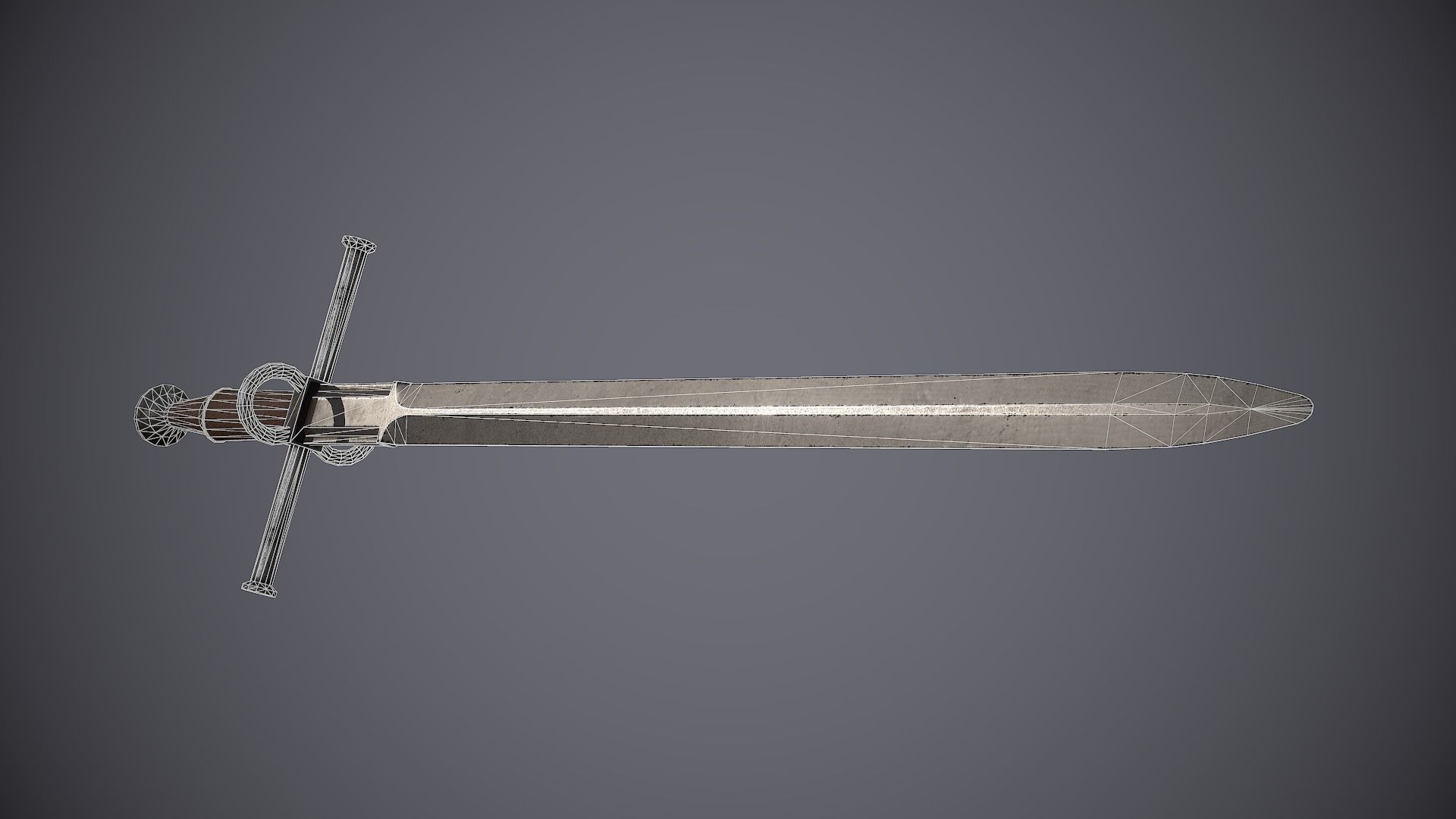 Espadon sword Low-poly 3D model_11