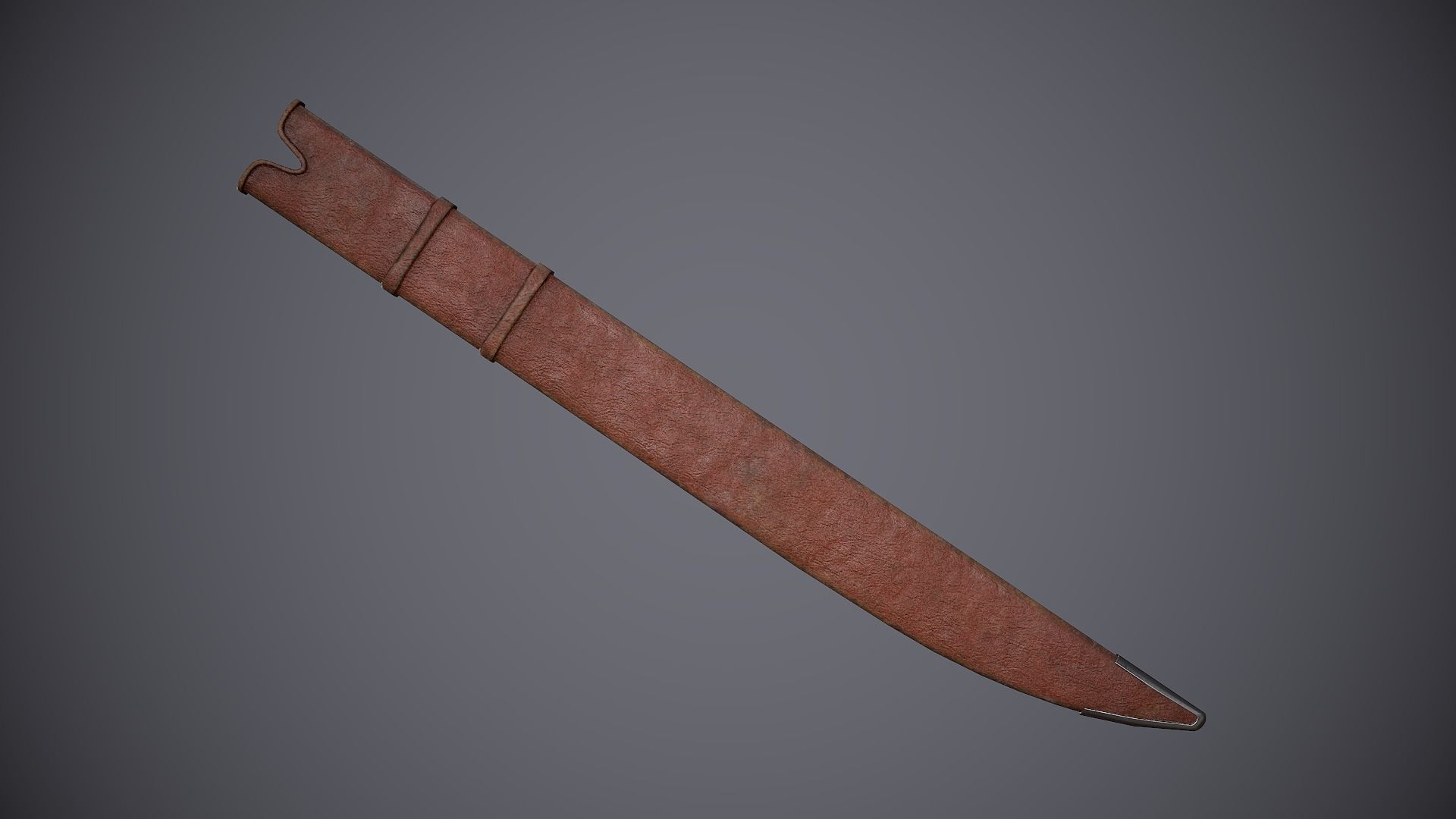 Falchion sword Low-poly 3D model_10