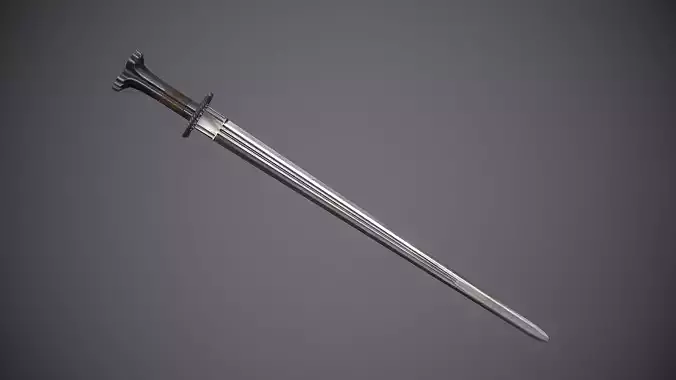 Katzbalger sword Low-poly 3D model