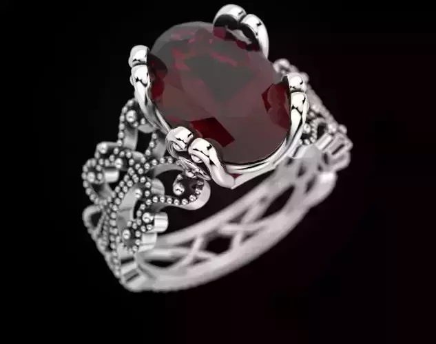 Stylish ring with a pattern 465