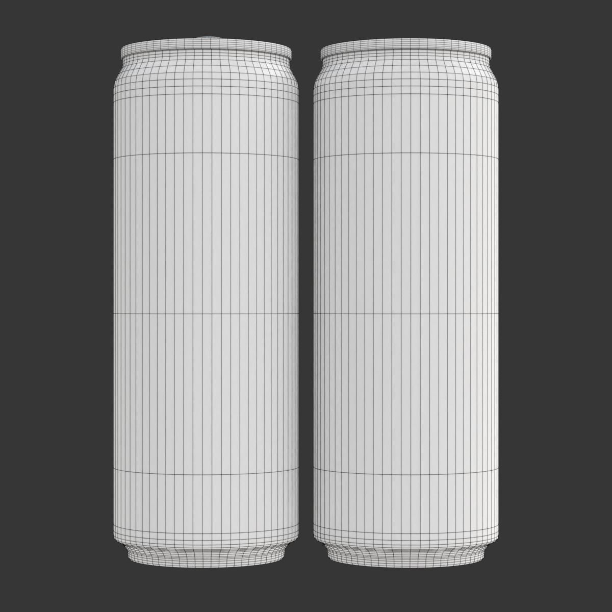 Open and closed drink can 3D model_24