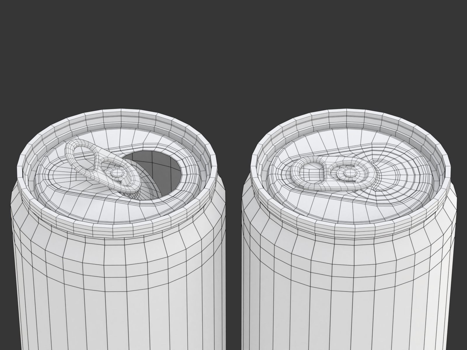 Open and closed drink can 3D model_22