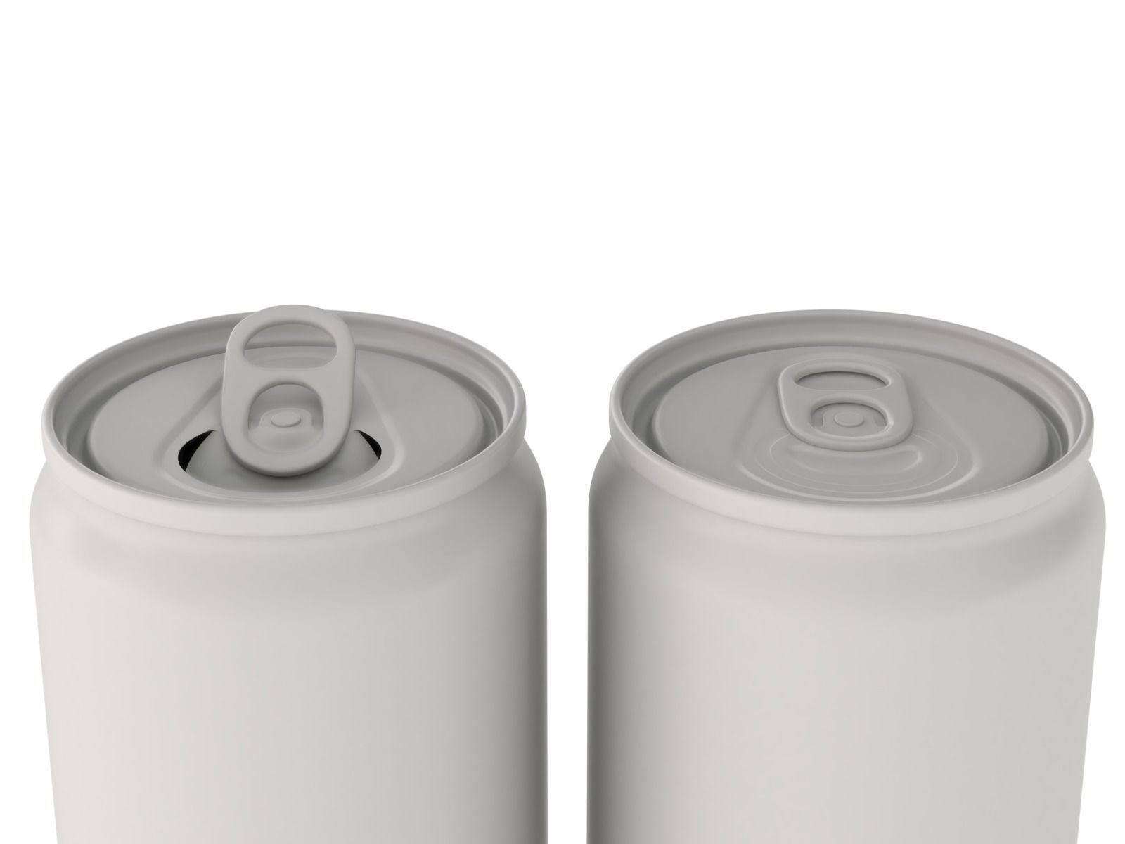 Open and closed drink can 3D model_15