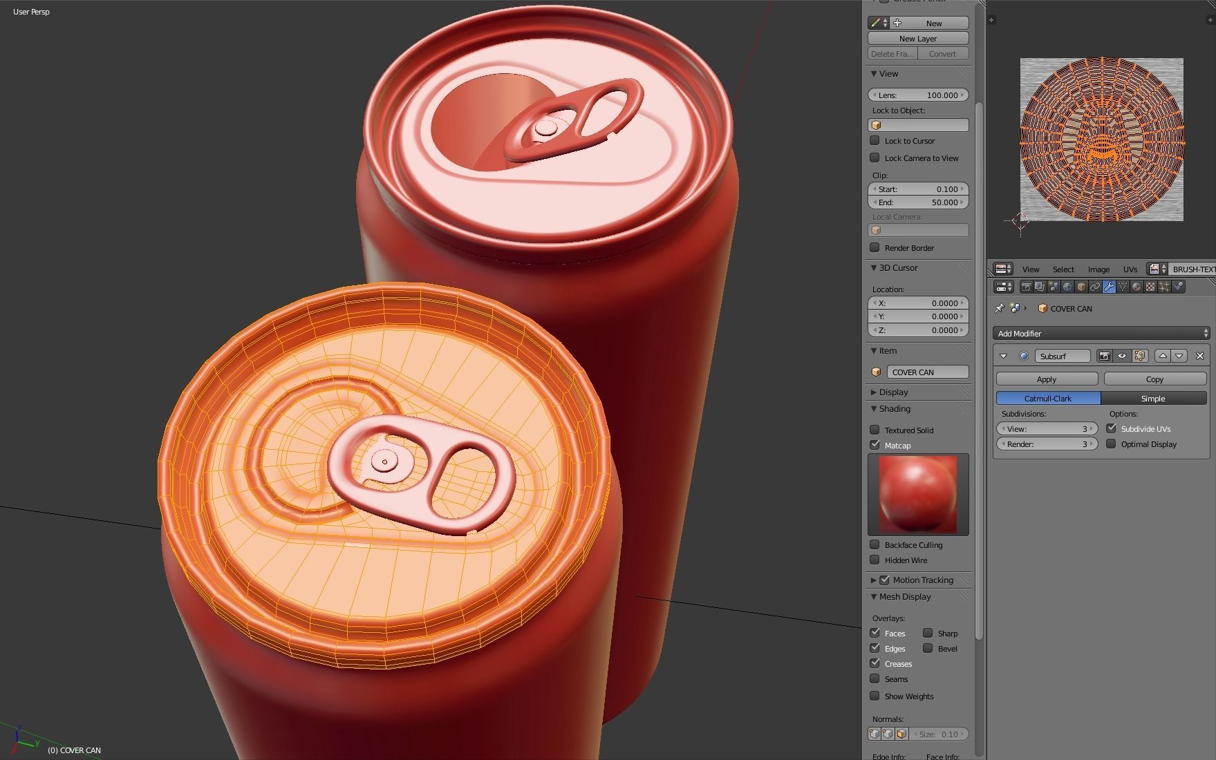 Open and closed drink can 3D model_17
