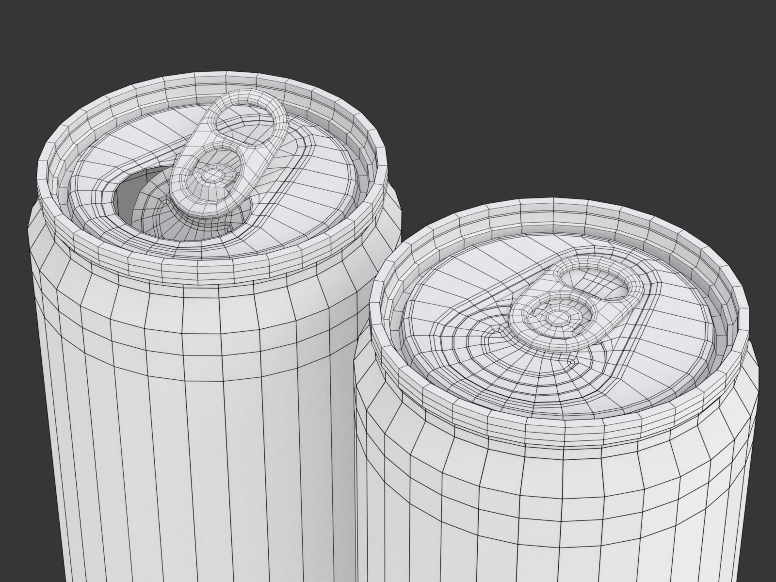 Open and closed drink can 3D model_21