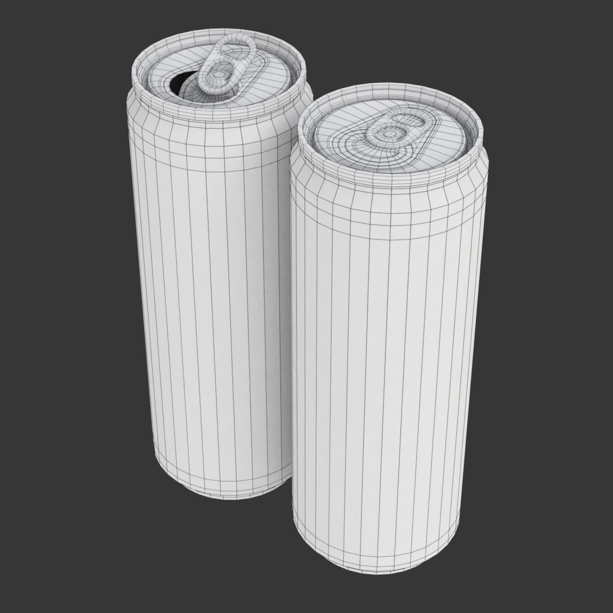 Open and closed drink can 3D model_20