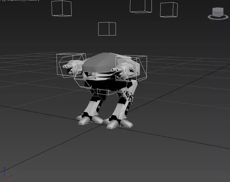 robocop ed 209 3ds max animation add Low-poly 3D model