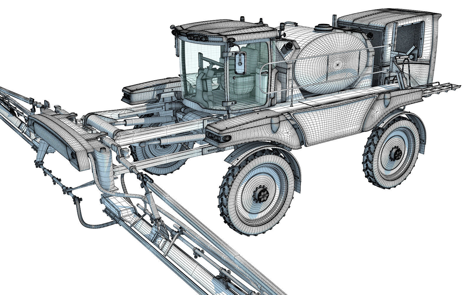 Front Boom Sprayer 3D model_15